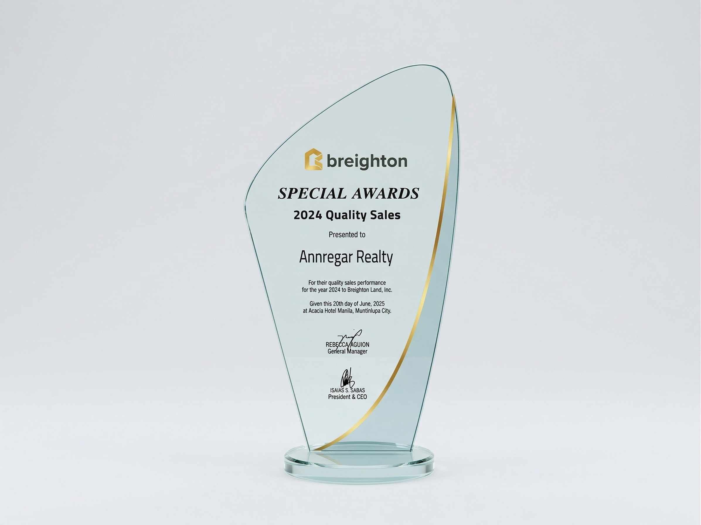 Special Awards 2024 Quality Sales